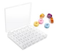 Smomend 36pcs Nähmaschinen Spulen Mit Spulenbox, Nähzubehör, Spulen Nähmaschine, Unterfadenspulen, Transparente Nähmaschinen Spulen Mit Aufbewahrungsbox, Wiederverwendbar, Für Gängige Nähmaschinen