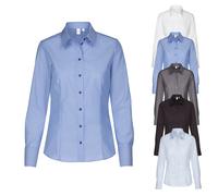 SN080604 Seidensticker Damen Bluse langarm moderne Passform Anthracite 46