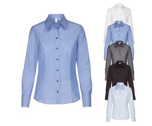 SN080604 Seidensticker Damen Bluse langarm moderne Passform Anthracite 48