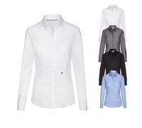 SN080613 Seidensticker Damen Bluse langarm körpernahe Passform Black 34