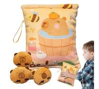 Snackbeutel - Tier Plüsch Snacktasche - Kuscheliger Schlüsselanhänger Fidget-Spielzeug Mit 4 Mini-Spielfiguren Für Schule Reisen Kinder Schüler Erwachsene Kindergartenkinder