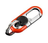 SNAHLPER Auto Schlüsselanhänger für Seat Ateca 2020 2021 2022 2023 2024, Double Ring Key Chain mit Karabiner Schlüsselanhänger, Zinklegierung, für Männer und Frauen,Orange