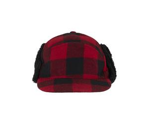 Snapback Cap BRANDIT "Brandit Herren Lumberjack Wintercap", Herren, Gr. onesize, rot, schwarz, 95% Polyester, 5% Wolle, Caps (50428243-0) rot, schwarz