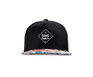 Snapback Cap DJINNS "Djinns 5 Panel Snapback Cap Rubber Aztek", Herren, Gr. onesize, schwarz, 100% Baumwolle, Caps Snapback Cap (71247805-0)