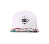 Djinns Herren Snapback Cap Rubber Aztek – 5‑Panel Weiß Verstellbar Einheitsgröße