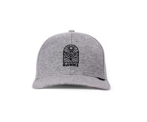 Snapback Cap DJINNS "Djinns 6P TrueFit Leaf Sun", Gr. onesize, grau, 80% Baumwolle, 20% Polyester, Caps (67330046-0) grau