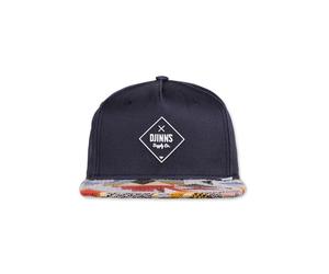 Snapback Cap DJINNS "Djinns Djinns 5p Sb Rubber Aztek 5 Panel Caps", Herren, Gr. onesize, navy, 63% Baumwolle, 34% Polyester, 3% Elasthan, Caps (90693938-0) navy