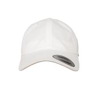 Snapback Cap FLEXFIT "Flexfit Unisex Peached Cotton Twill Dad Cap", Herren, Gr. onesize, weiß, 100% Baumwolle, unifarben, Caps (43124540-0) weiß