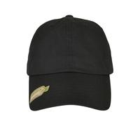Snapback Cap FLEXFIT "Flexfit Unisex Recycled Polyester Dad Cap", Herren, Gr. onesize, schwarz, 100% Polyester (Recycelt), unifarben, Caps (51875113-0) schwarz