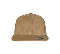 Snapback Cap FLEXFIT "Flexfit Unisex Suede Leather Snapback", Herren, Gr. onesize, khaki, 100% Polyester, unifarben, Caps (23732628-0) khaki