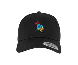 Snapback Cap MERCHCODE "Merchcode Gucci Mane Ice Cream Brrr Dad Cap", Herren, Gr. onesize, schwarz, 100% Baumwolle, Caps (24346519-0) schwarz