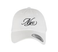 Snapback Cap MISS TEE "Miss Tee NYC Calligraphy Letters Dad Cap", Damen, Gr. onesize, weiß, 100% Baumwolle, Caps (60578514-0) weiß