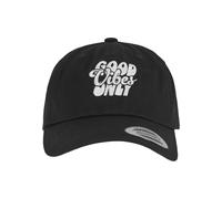 Snapback Cap MISTERTEE "MisterTee Good Vibes Only Low Profile Cotton Twill", Herren, Gr. onesize, schwarz, 100% Baumwolle, bedruckt, Caps (65961441-0) schwarz