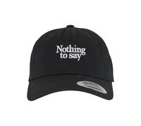 Snapback Cap MISTERTEE "MisterTee Nothing To Say Wooly Combed Cap", Herren, Gr. onesize, schwarz, 100% Baumwolle, Caps Snapback Cap (15693627-0)