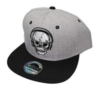 Snapback Cap mit Skull Totenkopf Muster Cooles Design für einen tolles Aussehen (Rock)