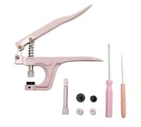 Snaps Zangen,Kleidungs Druckknopfzange,Metall Druckknopfzangen,T5 Druckknopf Zange Starke Druckknopfzange Hochleistungs Druckknopfzange Nähwerkzeug Knöpfe Werkzeug für Stoffpolster(Rosa)