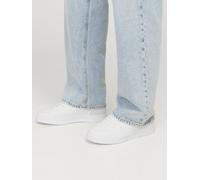 JACK & JONES Herren JFWEALING PU NOOS Sneaker, White/Detail:Silver, 45 EU