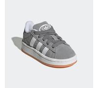 Sneaker ADIDAS ORIGINALS "CAMPUS 00S KIDS, KOMFORTVERSCHLUSS, ELASTISCHE SCHNÜRSENKEL", Mädchen, Gr. 23, grau three, ftwr weiß, ftwr weiß, Leder, Synthetik, Schuhe Sneaker, für Kinder (36095754-23) gr