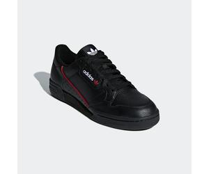 Sneaker ADIDAS ORIGINALS "CONTINENTAL 80", Herren, Gr. 38, bunt (core schwarz, scarlet, collegiate navy), Leder, Synthetik, Schuhe Sneaker (27193506-38) core schwarz, scarlet, collegiate navy