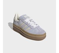 Sneaker ADIDAS ORIGINALS "GAZELLE BOLD", Damen, Gr. 40, grau (crystal sky, chalk pearl, ice gold metallic), Leder, Schuhe Sneaker (34591001-40) crystal sky, chalk pearl, ice gold metallic