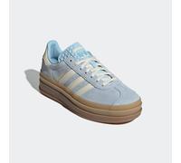 Sneaker ADIDAS ORIGINALS "GAZELLE BOLD", Damen, Gr. 42, clear sky, cream weiß, gold metallic, Leder, Synthetik, Schuhe Sneaker (98879639-42) clear sky, cream weiß, gold metallic