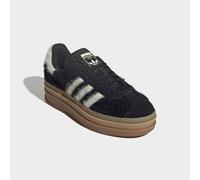 Sneaker ADIDAS ORIGINALS "GAZELLE BOLD", Damen, Gr. 43, core schwarz, cream weiß, gold metallic, Leder, Textil, Schuhe Sneaker (70539236-43) core schwarz, cream weiß, gold metallic