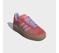 Sneaker ADIDAS ORIGINALS "GAZELLE BOLD", Damen, Gr. 43, rot (semi flash rot, powder plum, semi lucid rot), Leder, Schuhe Sneaker (85508354-43) semi flash rot, powder plum, semi lucid rot