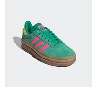 Sneaker ADIDAS ORIGINALS "GAZELLE BOLD", Gr. 40, court grün, lucid pink, pure sulfur, Leder, Synthetik, Schuhe Sneaker (67235536-40) court grün, lucid pink, pure sulfur