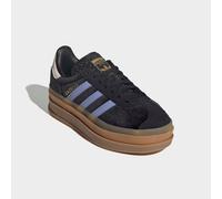 Sneaker ADIDAS ORIGINALS "GAZELLE BOLD", Mädchen, Gr. 38,5, schwarz (core schwarz, blau spark, wonder weiß), Leder, Synthetik, Textil, Schuhe Sneaker, Samt-Sneaker, für Kinder & Jugendliche (94462725-