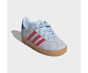 Sneaker ADIDAS ORIGINALS "GAZELLE COMFORT CLOSURE ELASTIC LACES KIDS", Kinder, Gr. 23, blau (crystal sky, semi lucid rot, blaubird), Leder, Synthetik, Schuhe Sneaker, für Kinder (41046930-23) crystal