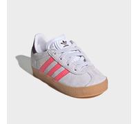 Sneaker ADIDAS ORIGINALS "GAZELLE COMFORT CLOSURE ELASTIC LACES KIDS", Kinder, Gr. 23, rosa (frozen lila, solar turbo, maroon), Leder, Synthetik, Schuhe Sneaker, für Kinder (55063116-23) frozen lila,
