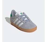Sneaker ADIDAS ORIGINALS "GAZELLE COMFORT CLOSURE ELASTIC LACES KIDS", Kinder, Gr. 24, silber (halo silber, cloud weiß, grün), Leder, Synthetik, Schuhe Sneaker, für Kinder (85411404-24) halo silber, c