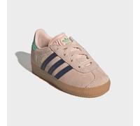 Sneaker ADIDAS ORIGINALS "GAZELLE COMFORT CLOSURE ELASTIC LACES KIDS", Kinder, Gr. 25, blush pink, night indigo, hi, res grün, Leder, Synthetik, Schuhe Sneaker, für Kinder (25652060-25) blush pink, ni