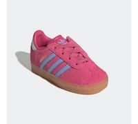 Sneaker ADIDAS ORIGINALS "GAZELLE COMFORT CLOSURE ELASTIC LACES KIDS", Kinder, Gr. 26, shock pink, blau spark, halo blau, Leder, Synthetik, sportlich, Schuhe, für Kinder (50165603-26) shock pink, blau