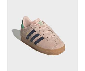 Sneaker ADIDAS ORIGINALS "GAZELLE COMFORT CLOSURE ELASTIC LACES KIDS", Kinder, Gr. 27, blush pink, night indigo, hi, res grün, Leder, Synthetik, Schuhe Sneaker, für Kinder (25652060-27) blush pink, ni