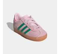 adidas Gazelle Comfort Closure Elastic Laces Kids Schuh, Clear Pink / Court Green / Bliss Pink - 27