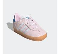 Sneaker ADIDAS ORIGINALS "GAZELLE COMFORT CLOSURE ELASTIC LACES KIDS", Mädchen, Gr. 23, clear pink, cloud weiß, blaubird, Leder, Synthetik, Schuhe Sneaker, für Kinder (39157404-23) clear pink, cloud w