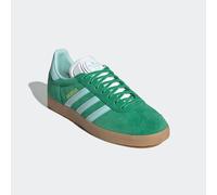 Sneaker ADIDAS ORIGINALS "GAZELLE", Damen, Gr. 37, grün (grün, semi flash aqua, gold metallic), Leder, Synthetik, Schuhe Skaterschuh Sneaker low Retrosneaker (53818742-37) grün, semi flash aqua, gold