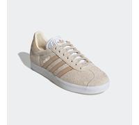 Sneaker ADIDAS ORIGINALS "GAZELLE", Damen, Gr. 43, weiß (wonder weiß, magic beige, cloud weiß), Leder, Schuhe Sneaker (86802630-43) wonder weiß, magic beige, cloud weiß