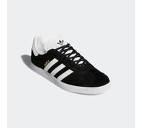 Sneaker ADIDAS ORIGINALS "GAZELLE", Herren, Gr. 46, schwarz-weiß (core schwarz, weiß, gold metallic), Leder, Synthetik, Schuhe Sneaker (399272-46) core schwarz, weiß, gold metallic