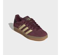 Sneaker ADIDAS ORIGINALS "GAZELLE INDOOR", Mädchen, Gr. 35,5, rot (maroon, almost gelb, gold metallic), Leder, Synthetik, Schuhe Sneaker, für Kinder & Jugendliche (25064103-35,5) maroon, almost gelb,
