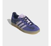 Sneaker ADIDAS ORIGINALS "GAZELLE INDOOR W", Damen, Gr. 38,5, lila (night indigo, ice lavender, dual indigo), Leder, Schuhe Sneaker (53797952-38,5) night indigo, ice lavender, dual indigo