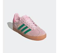 Sneaker ADIDAS ORIGINALS "GAZELLE KIDS", Mädchen, Gr. 35, rosa (clear pink, court grün, bliss pink), Leder, Synthetik, Schuhe Sneaker, für Kinder (13136919-35) clear pink, court grün, bliss pink
