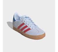 Sneaker ADIDAS ORIGINALS "GAZELLE", Mädchen, Gr. 32, crystal sky, semi lucid rot, blaubird, Leder, Synthetik, Schuhe Sneaker, für Kinder (93593440-32) crystal sky, semi lucid rot, blaubird