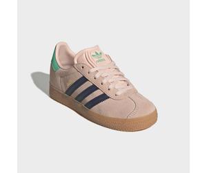 Sneaker ADIDAS ORIGINALS "GAZELLE", Mädchen, Gr. 33, rosa (blush pink, night indigo, hi, res grün), Leder, Synthetik, Schuhe Sneaker, für Kinder (35297837-33) blush pink, night indigo, hi, res grün