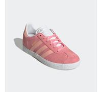 Sneaker ADIDAS ORIGINALS "GAZELLE", Mädchen, Gr. 35,5, weiß (semi pink spark, glow pink, cloud weiß), Leder, Synthetik, Schuhe Sneaker, für Kinder und Jugendliche (94409439-35,5) semi pink spark, glow