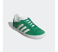 Sneaker ADIDAS ORIGINALS "GAZELLE", Mädchen, Gr. 38,5, grün (grün, cloud weiß, gold metallic), Leder, Synthetik, Schuhe Sneaker, für Kinder und Jugendliche (35587759-38,5) grün, cloud weiß, gold metal