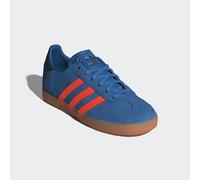 Sneaker ADIDAS ORIGINALS "GAZELLE", Mädchen, Gr. 38,5, orange (focus blau, solar orange, core schwarz), Leder, Schuhe Sneaker, für Kinder (52493100-38,5) focus blau, solar orange, core schwarz