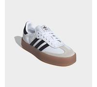 Sneaker ADIDAS ORIGINALS "SAMBA", Damen, Gr. 38,5, schwarz-weiß (cloud weiß, core schwarz, gold metallic), Leder, Synthetik, Schuhe Sneaker, Topseller (41653069-38,5) cloud weiß, core schwarz, gold me