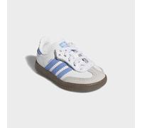 Sneaker ADIDAS ORIGINALS "SAMBA OG CF EL I", Mädchen, Gr. 23, cloud weiß, blau fusion, gum5, Leder, Synthetik, Schuhe Sneaker, für Kinder (57526052-23) cloud weiß, blau fusion, gum5
